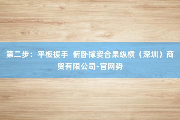 第二步：平板援手  俯卧撑姿合果纵横（深圳）商贸有限公司-官网势